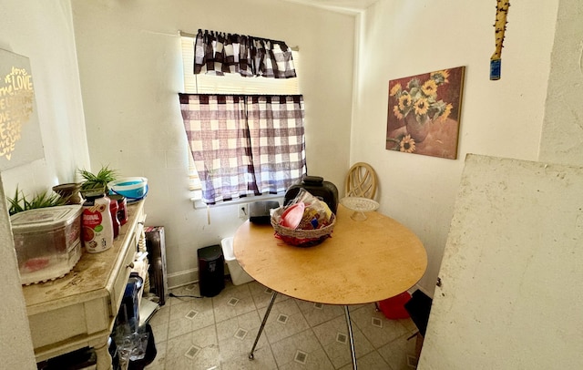 view of tiled dining room