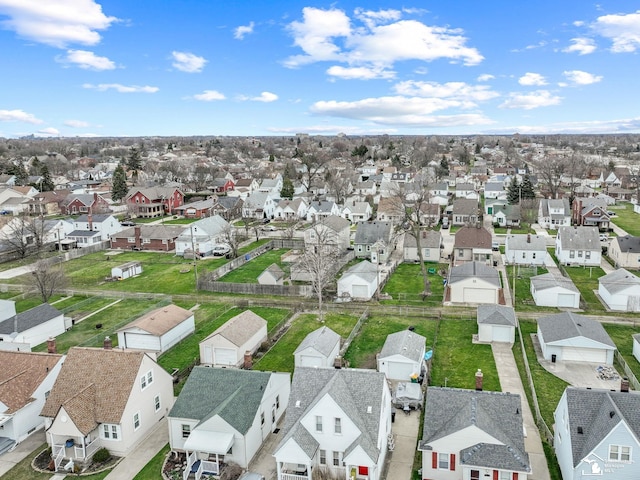 aerial view featuring a residential view