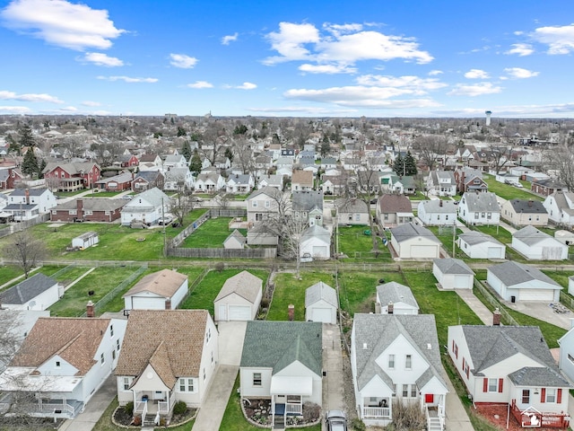 drone / aerial view with a residential view