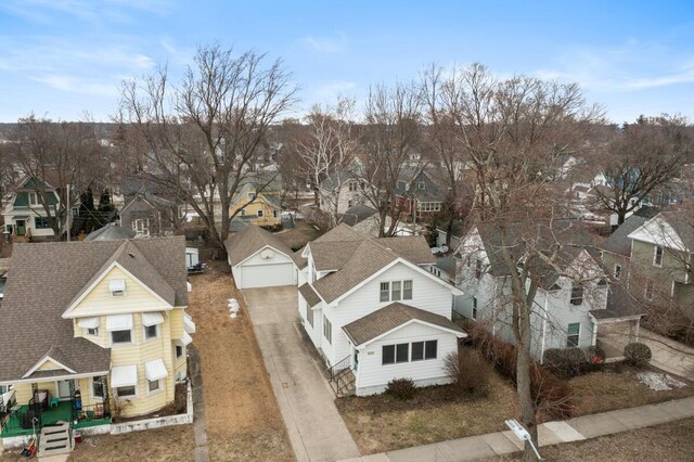 aerial view featuring a residential view