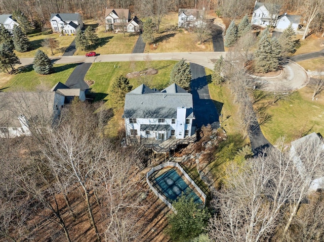 bird's eye view featuring a residential view