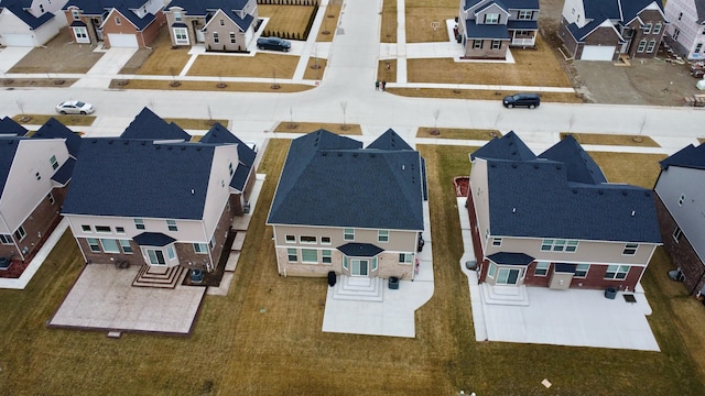 bird's eye view with a residential view