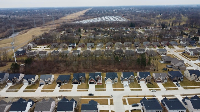 drone / aerial view with a residential view