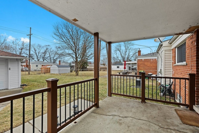 balcony with a porch