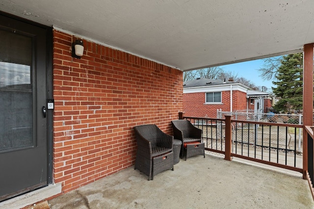 view of patio with a balcony