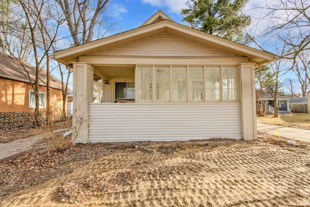 view of bungalow-style home