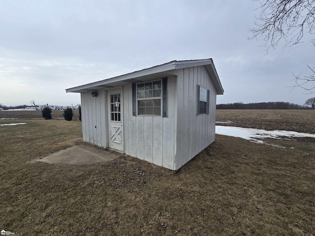 view of shed