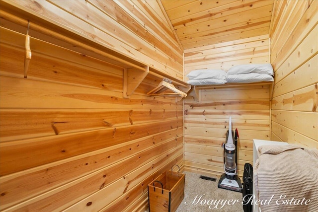 interior space featuring a sauna