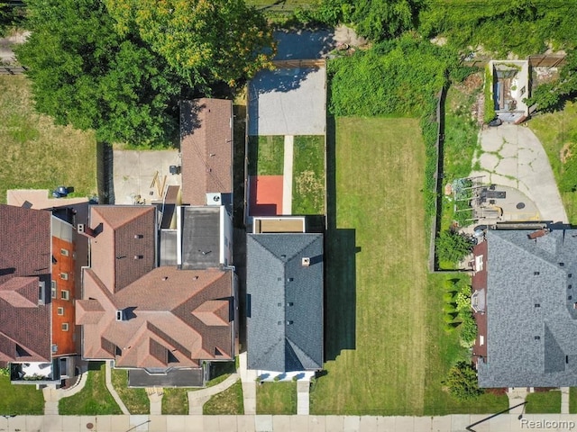 bird's eye view with a residential view