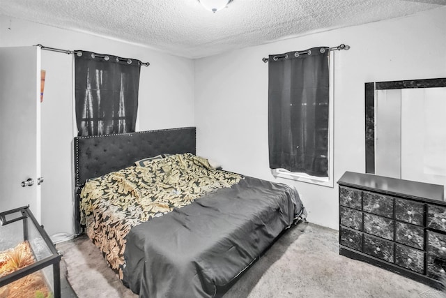 bedroom featuring a textured ceiling