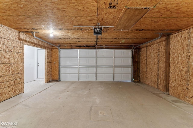 garage featuring a garage door opener