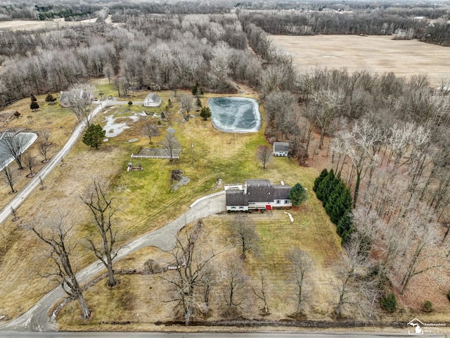 bird's eye view featuring a rural view