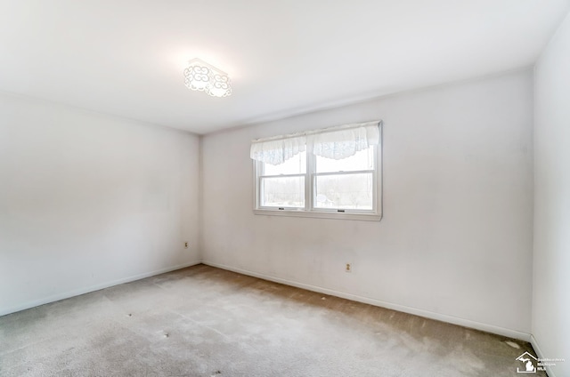 spare room with baseboards and carpet flooring