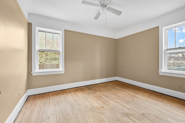 2412 Cornell St, Dearborn, MI 48124 - empty room featuring baseboards, hardwood / wood-style floors, and a healthy amount of sunlight