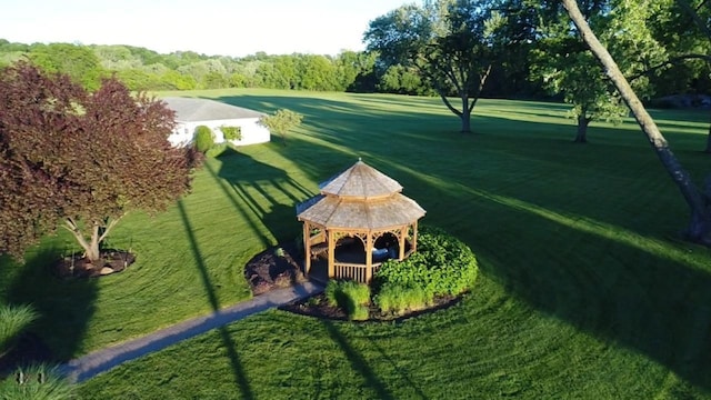 view of community featuring a gazebo