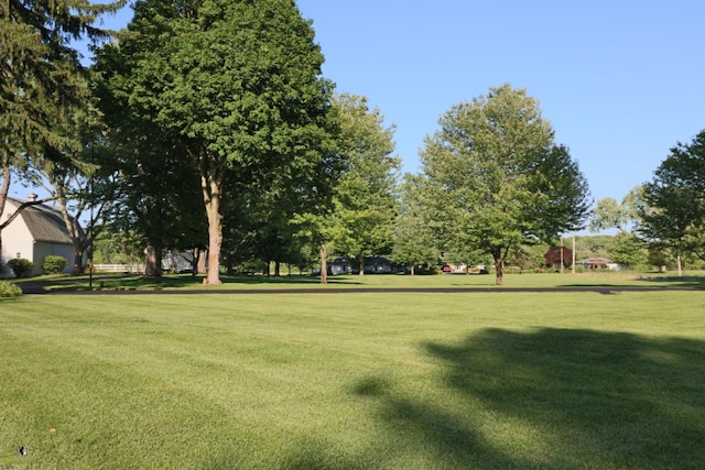 view of community with a lawn