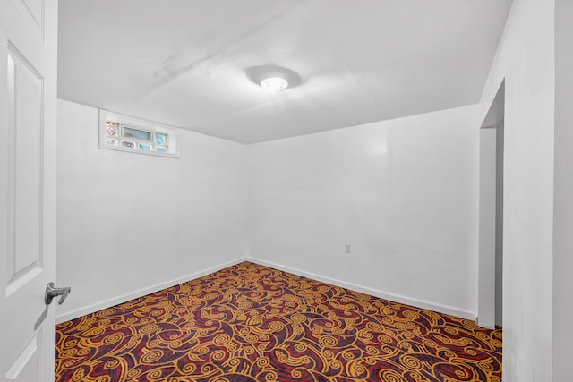 basement featuring baseboards