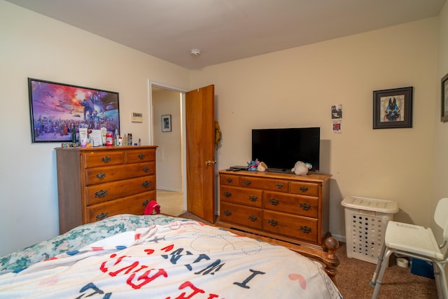 bedroom with carpet floors