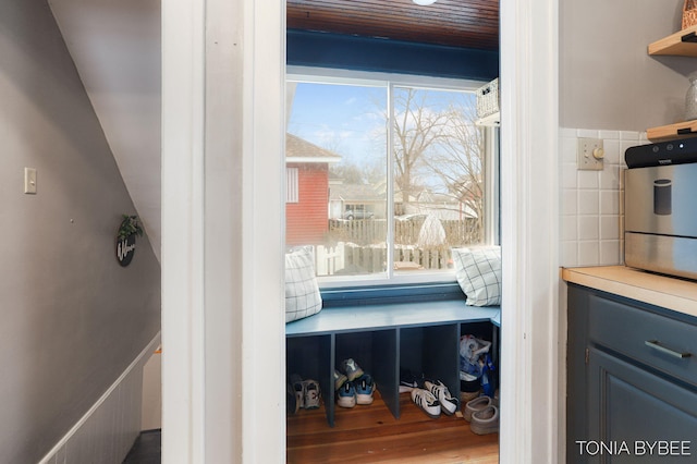 interior space featuring wood finished floors