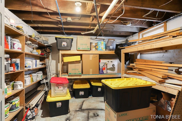 view of storage room