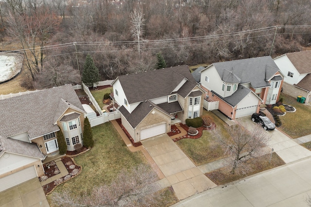 drone / aerial view featuring a residential view