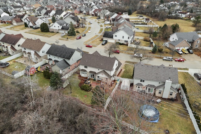 aerial view featuring a residential view