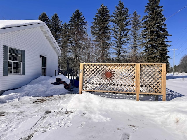 view of snowy yard