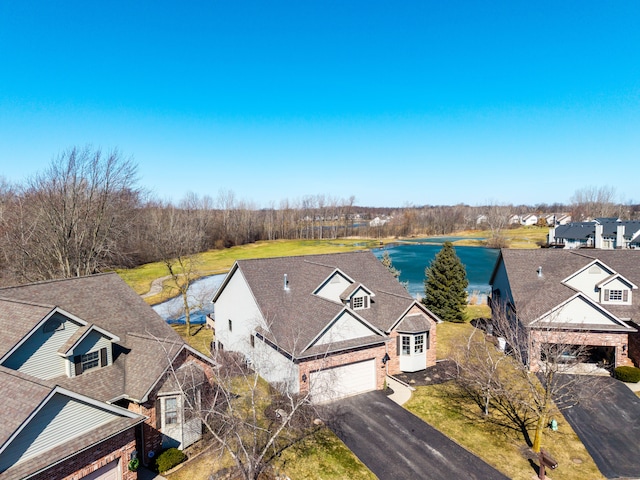 drone / aerial view with a residential view