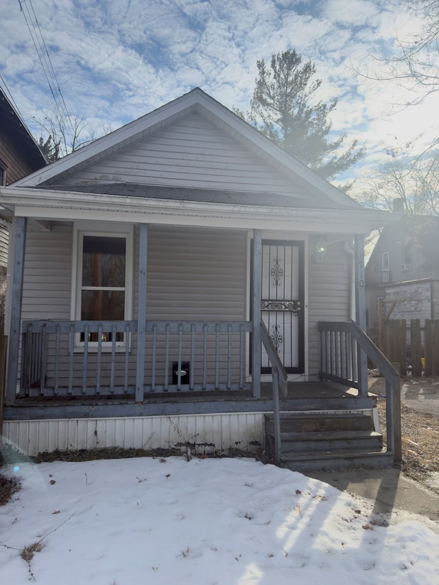 view of front of home with a porch