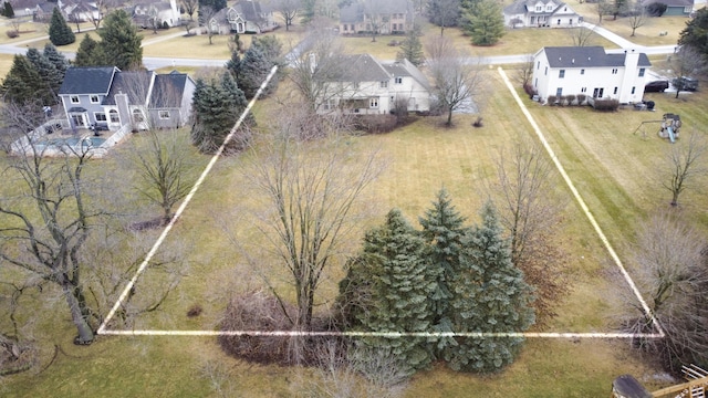 bird's eye view featuring a residential view