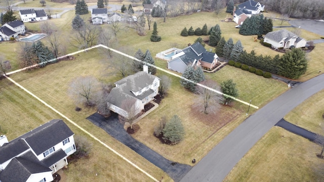 drone / aerial view featuring a residential view