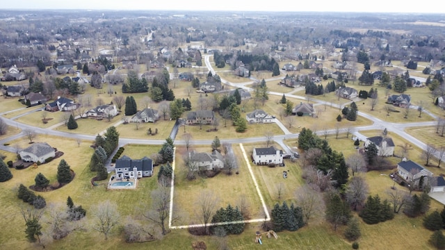 aerial view with a residential view