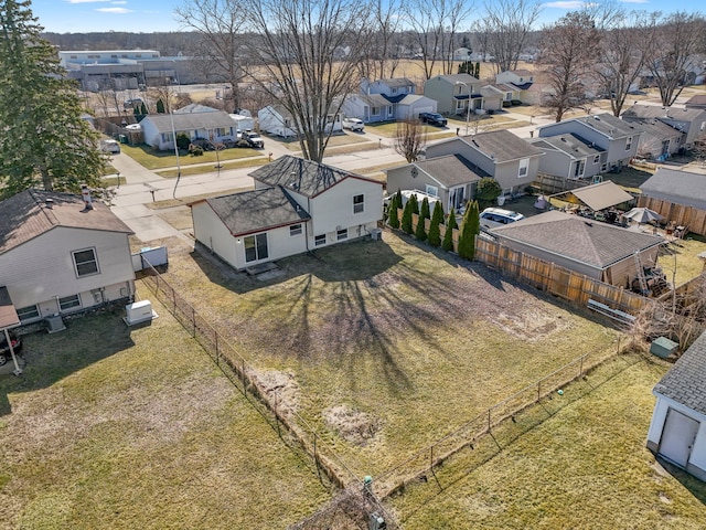 bird's eye view featuring a residential view