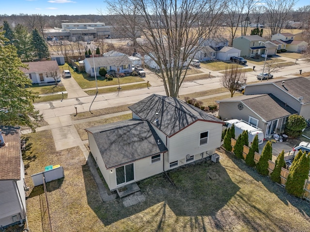 aerial view featuring a residential view