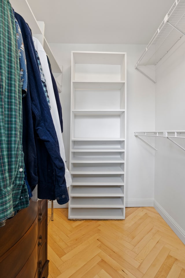 view of walk in closet