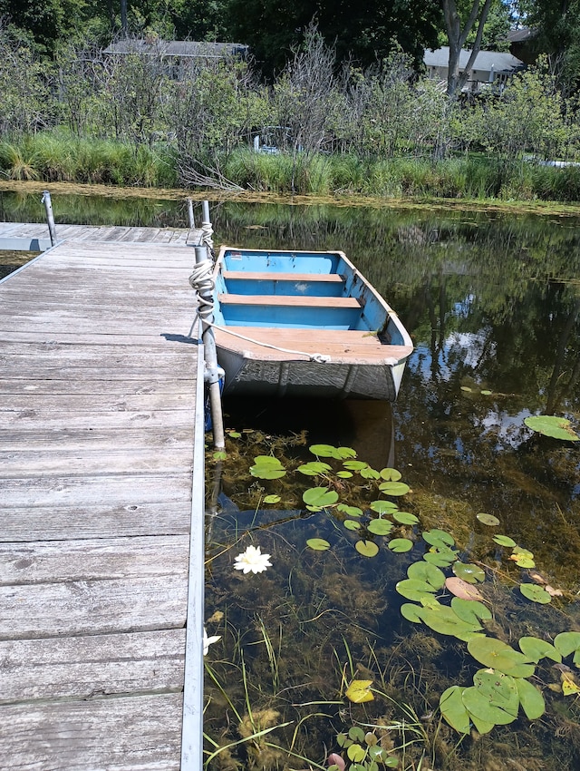 view of dock area