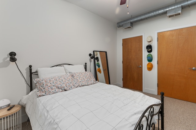 bedroom featuring a ceiling fan