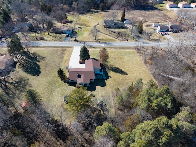 bird's eye view featuring a rural view