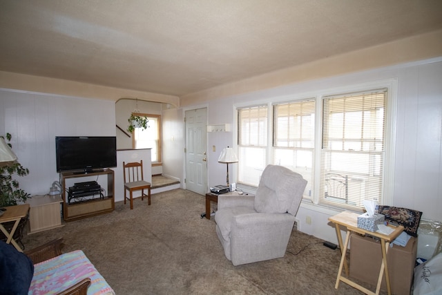 view of carpeted living room