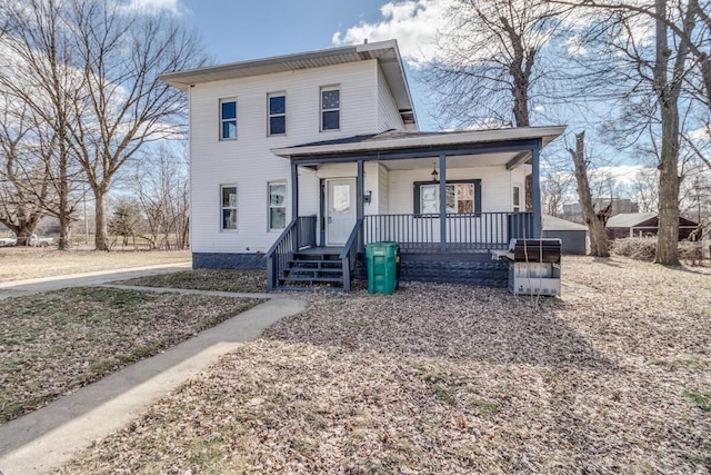 view of front of home with a porch