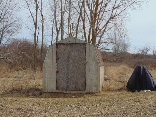 view of shed