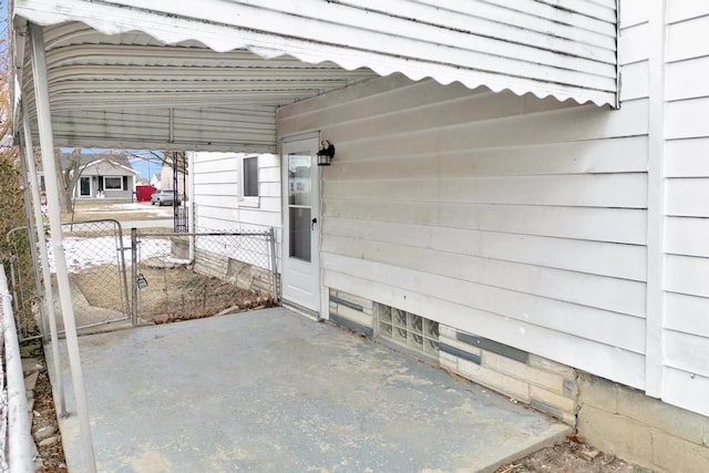 view of patio / terrace with a gate and fence