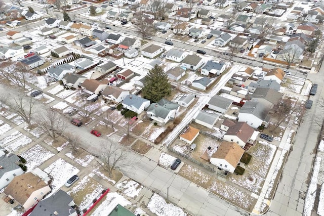 bird's eye view with a residential view