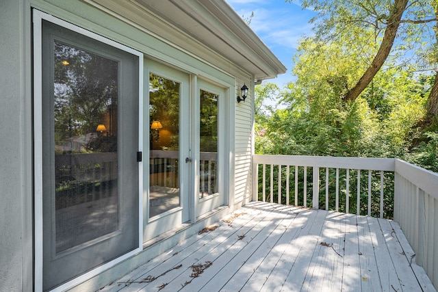 view of wooden deck