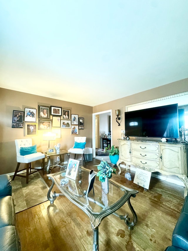 living room featuring wood finished floors