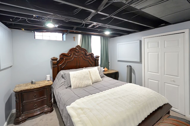 bedroom featuring a closet