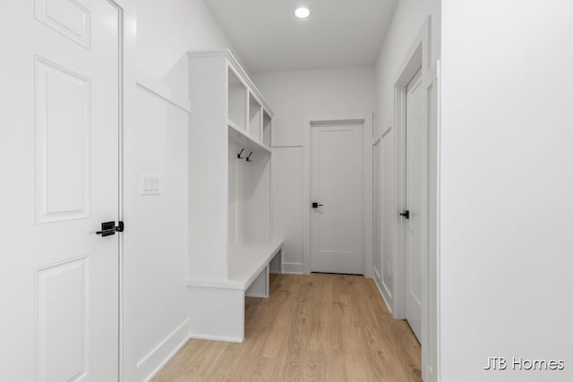 8123 Byron Depot Dr SW, Byron Center, MI 49315 - mudroom with light wood-style flooring and recessed lighting