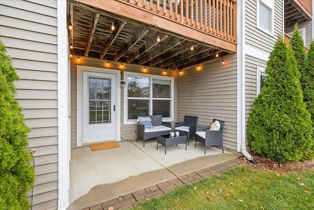 view of patio / terrace with an outdoor living space