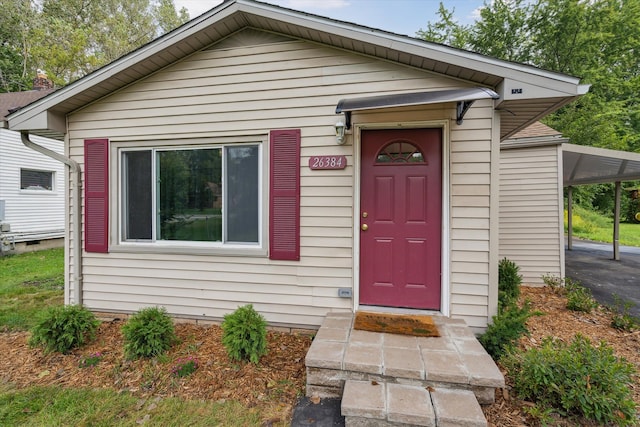 view of bungalow