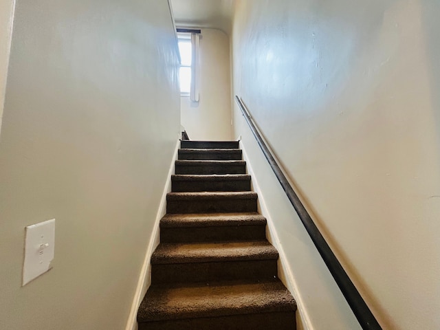 stairs with baseboards